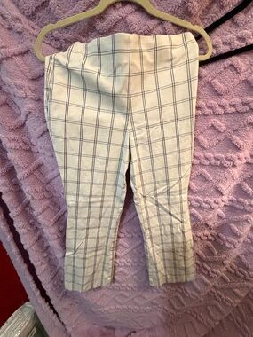 a new day White Plaid High-Waist Pants
